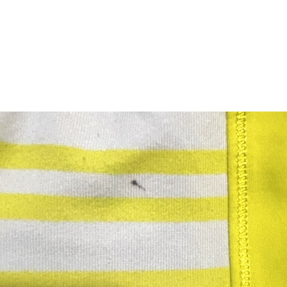 Lululemon Hip To Be Zen Halter Top Yellow White Stripe Size 8 - Picture 10 of 12